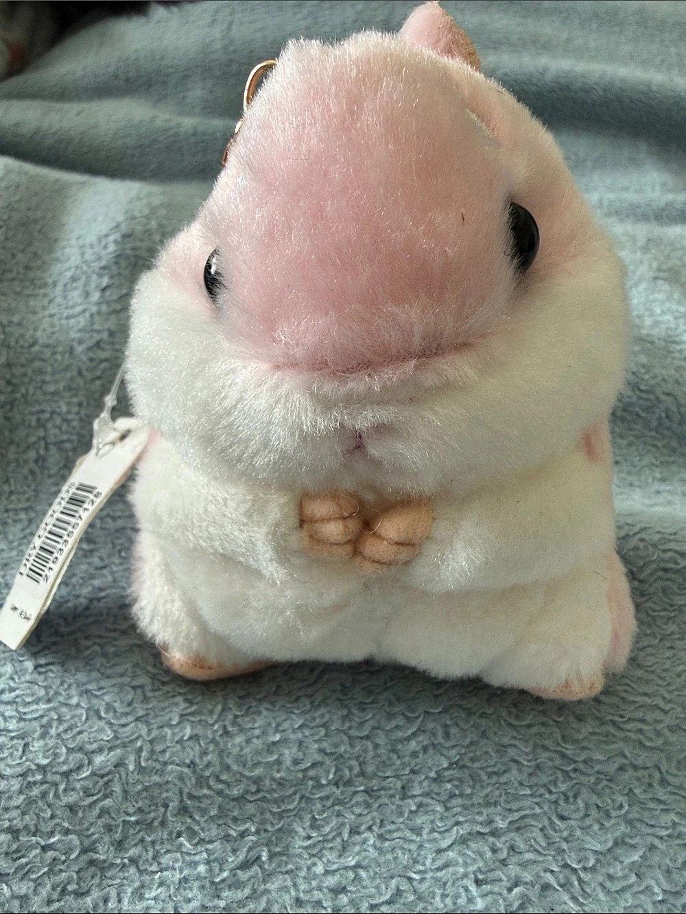Dqy Goods Pink & White Plush Keychain NWT